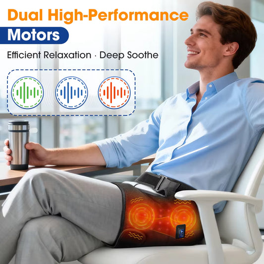 105-LED 660nm Red Light & Thermal Vibration Hip Therapy Belt