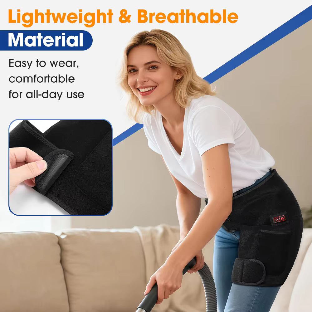105-LED 660nm Red Light & Thermal Vibration Hip Therapy Belt